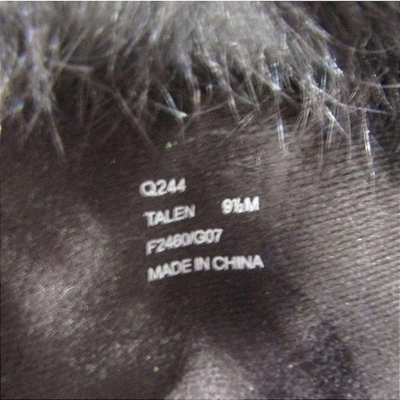 Coach Talen Quilted Suede Fur Trim Side Zip Boots Women's Size 9.5M Brown Black - Picture 5 of 6